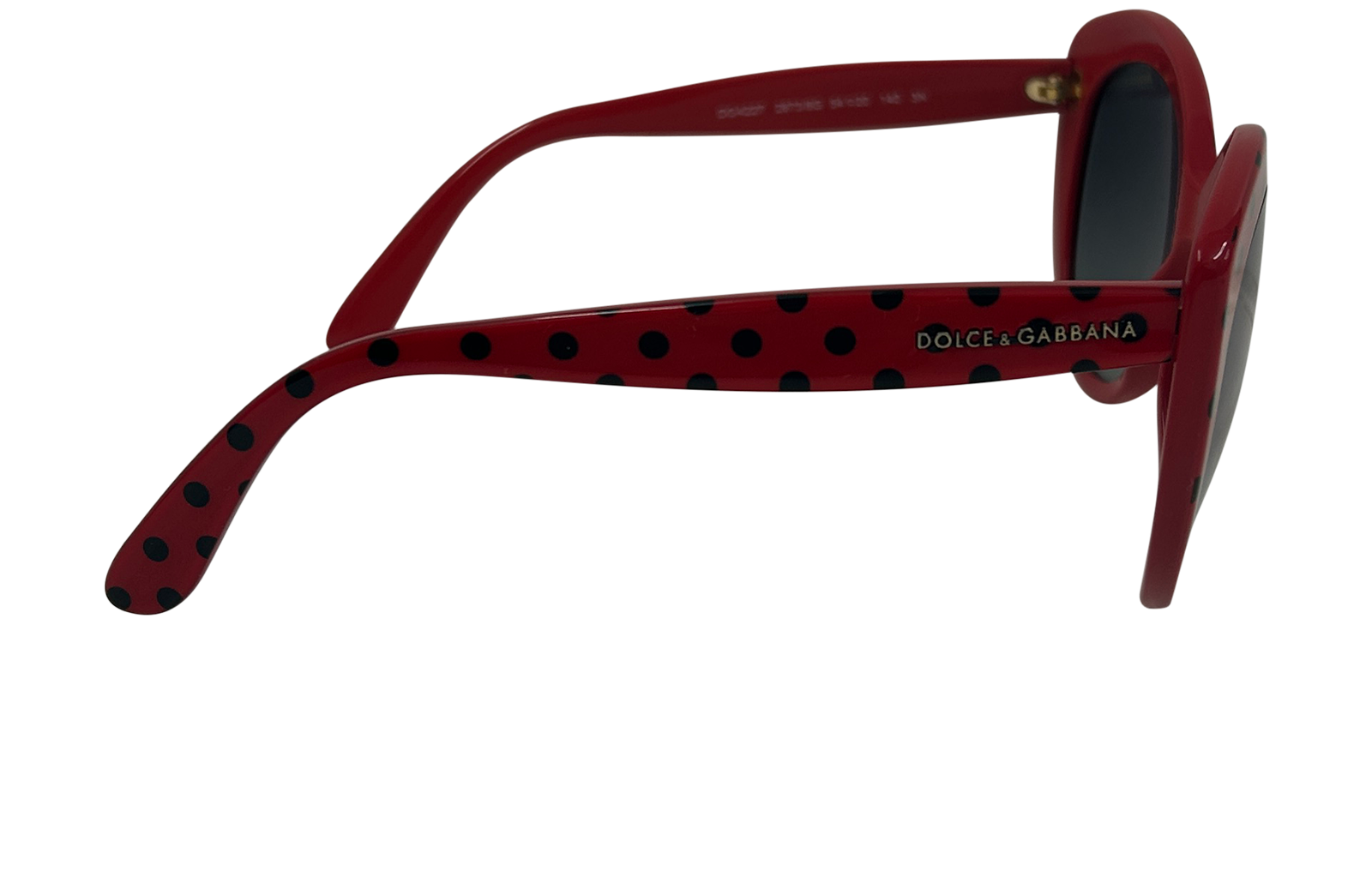 Dolce Gabbana Gafas Sol Graduadas, 70&euro;, Accesorios, Negro/Rojo, Tafetán - Acetato, Vista lateral
